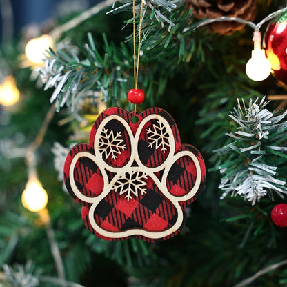 Christmas Dog Paw Ornament