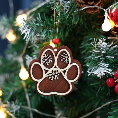 Christmas Dog Paw Ornament