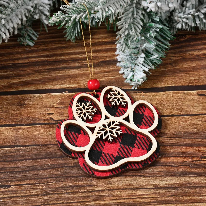 Christmas Dog Paw Ornament