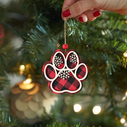 Christmas Dog Paw Ornament